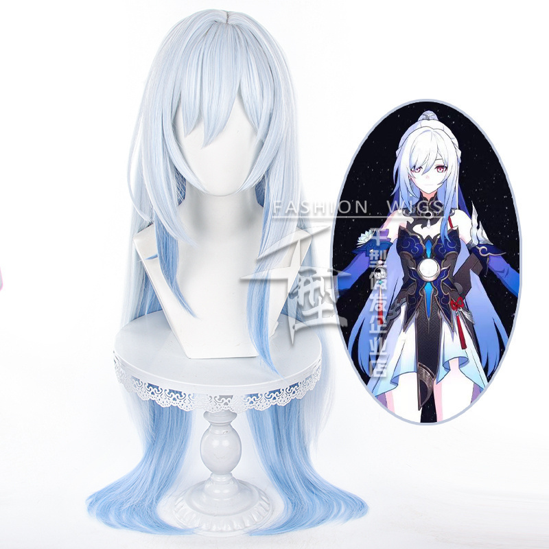 【Thousand Types】Honkai: Star Rail Mirror Flow Cosplay Wig Gradient Simulated Scalp Top
