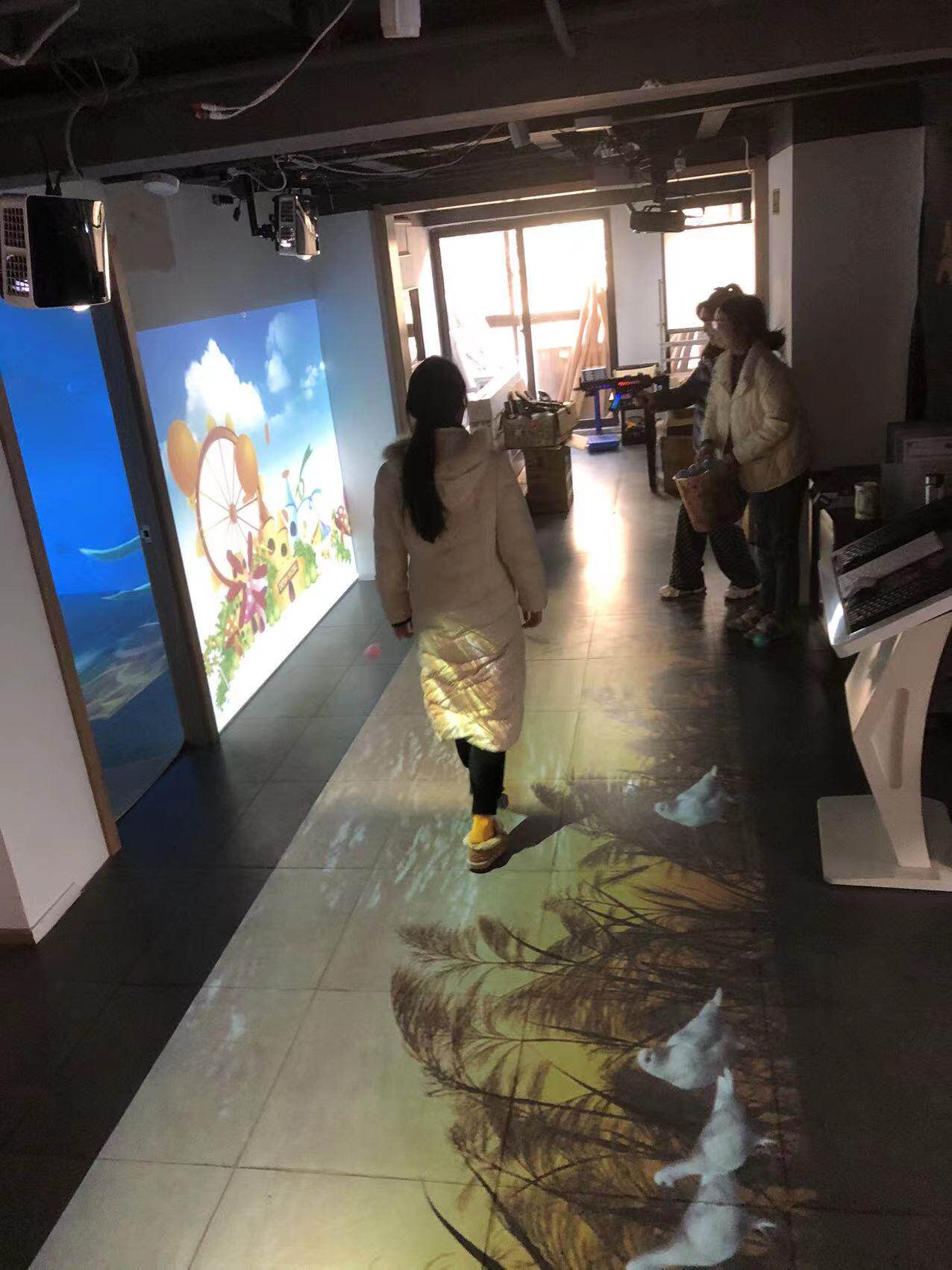 Ar Interactive Ground Projection System Immersive Dining Hall 3d Interactive Induction Fusion Software Holographic Wall Projector