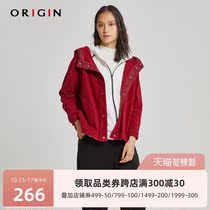 ORIGIN An Ruijing fleece sweater womens winter New hooded short jacket fashion sports style warm tide