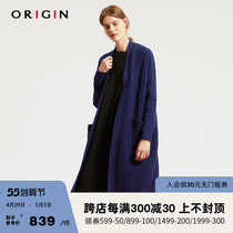 ORIGIN Anery Wellness Autumn Winter New Elegance Full Wool Cardigan Jacket Woman Long FASHION NUMB SWEATER