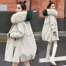 Cotton clot woman mid-length 2021 Winter new Korean version loose color Overcoming Down down cotton jacket cotton padded jacket