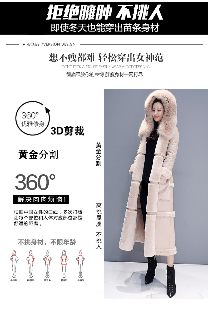 Áo cotton nữ 2019 mùa đông mới dày, dài cộng với chất liệu cotton nhung lỏng, eo mỏng phủ ngoài áo khoác cotton có đệm - Bông áo phao nữ dáng dài siêu nhẹ