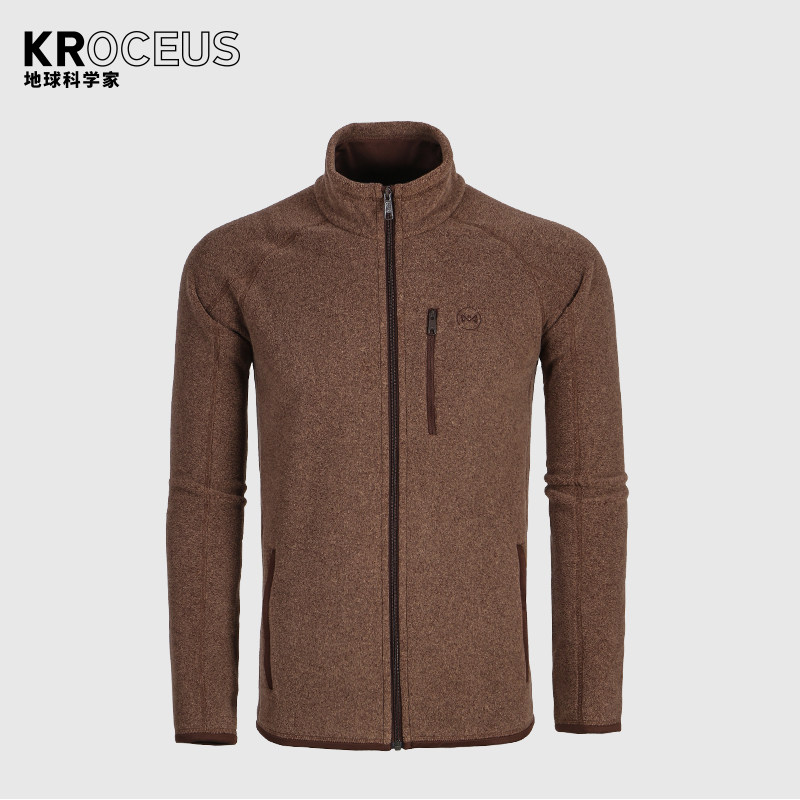 KROCEUS Earth scientists autumn winter outdoor men's warm upright collar cardiovert cardio-hoodie jacket resistance electrostatic-Taobao