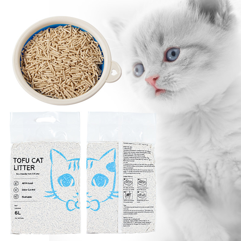 Tofu Cat Sand 6L Deodorant Dust-free Fine Grain Raw Taste Bamboo Taste Green Tea Taste Seconds Junction Can Flush Toilet