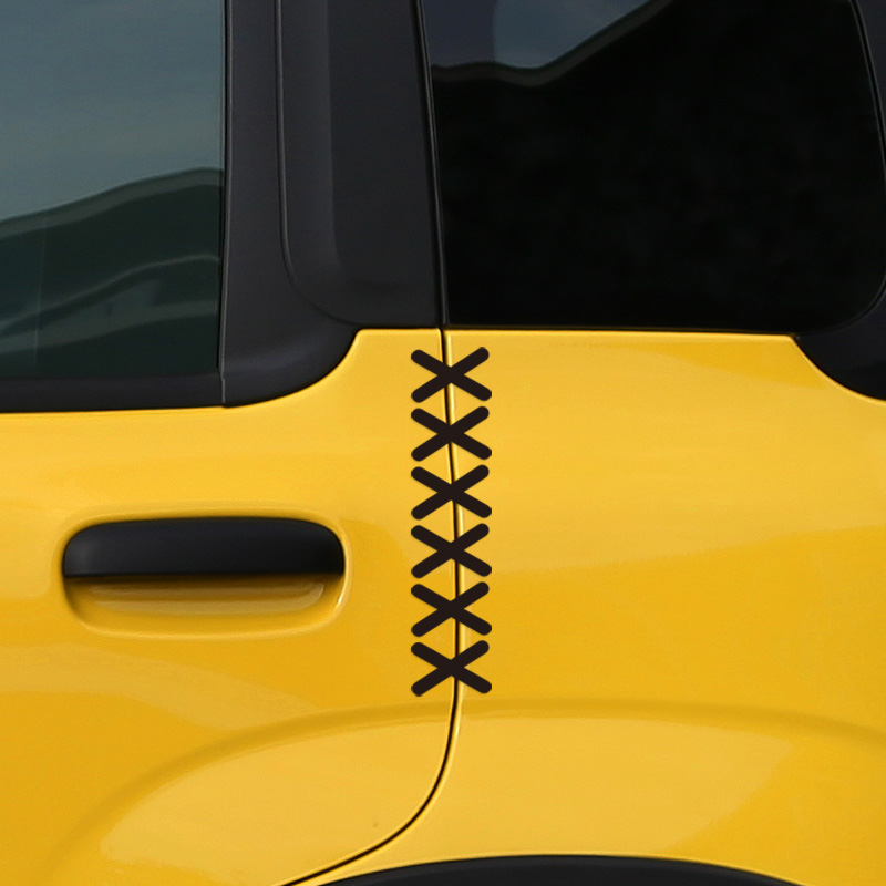 Car sticker suture patch Personality decorative sticker Universal door seam Hood cover seam decal pull flower