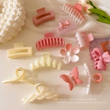 Брендовая розовая большая заколка для волос, заколка-крабик, милый аксессуар для волос, акула