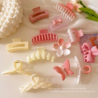 Брендовая розовая большая заколка для волос, заколка-крабик, милый аксессуар для волос, акула