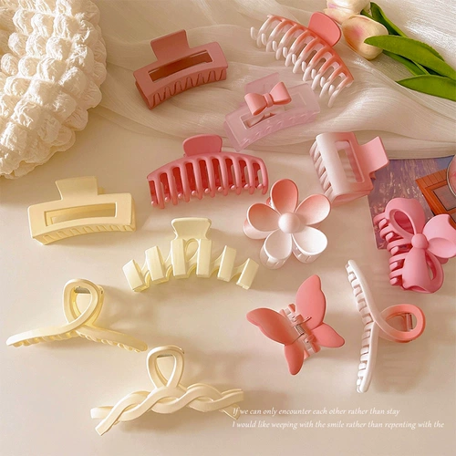 Брендовая розовая большая заколка для волос, заколка-крабик, милый аксессуар для волос, акула