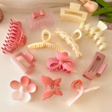 Брендовая розовая большая заколка для волос, заколка-крабик, милый аксессуар для волос, акула