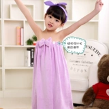 Детское банное полотенце, мягкий топ без лямок, милый банный халат, подходит для подростков, хорошо впитывает воду