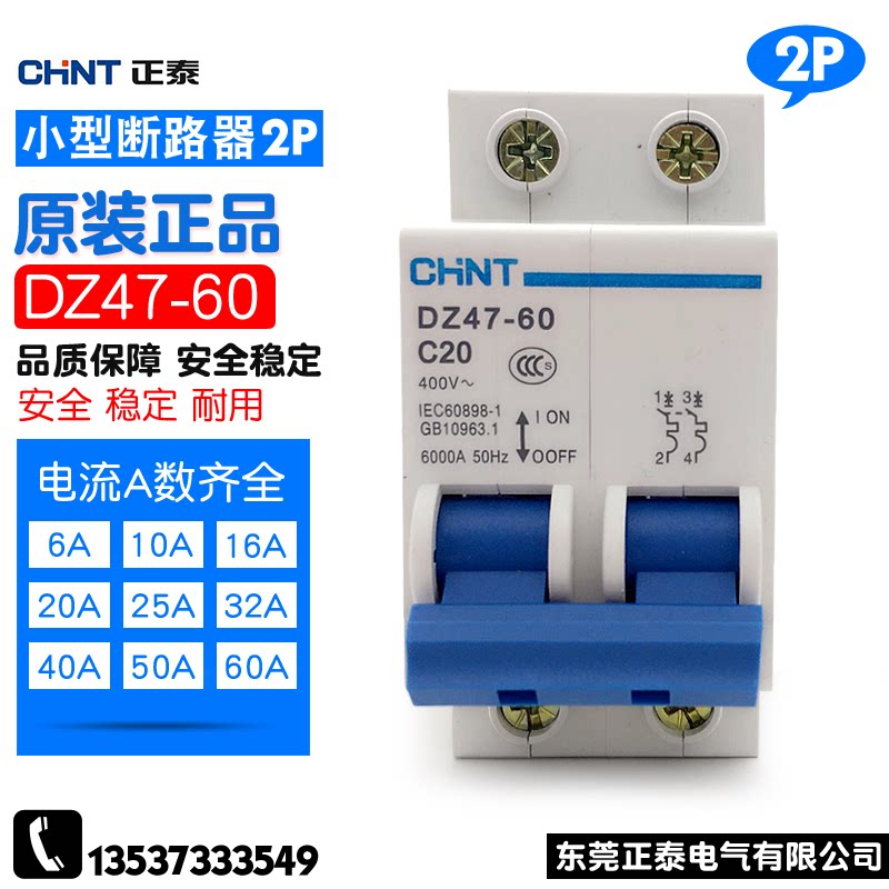 (BRAND NEW ORIGINAL) CHNT ZHENGTAI SMALL BREAKER EMPTY DZ47-60 2P 3A-60A