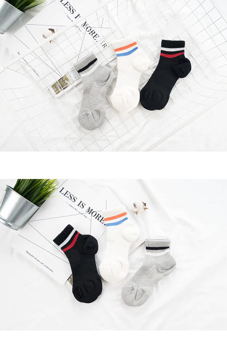 Vớ cotton trung tính cho nam và nữ thể thao hai thanh trong vớ ống dày để giúp vớ Nhật Bản đường phố cá tính Hàn Quốc - Vớ bông tất nữ cao cấp