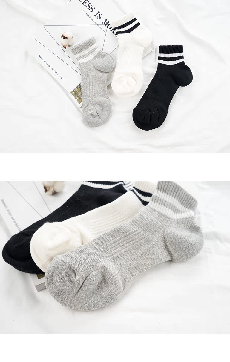 Vớ cotton trung tính cho nam và nữ thể thao hai thanh trong vớ ống dày để giúp vớ Nhật Bản đường phố cá tính Hàn Quốc - Vớ bông tất nữ cao cấp