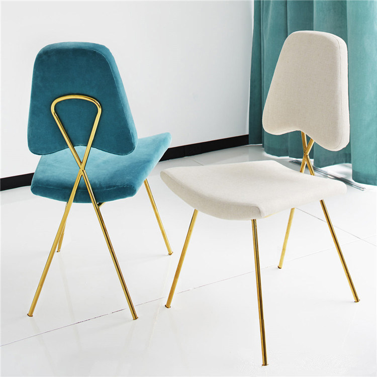 Nordic Iron Art Dressings Chair Home Creative Dining Chair Backrest Casual Dining Room Cafe Makeup Stool Fashion Desk