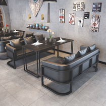 Bar table chair deck industrial style restaurant music cafe bar barbecue restaurant commercial sofa table