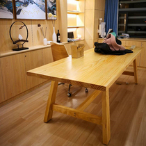 Nordic solid wood dining table and chair combination modern simple small family restaurant rectangular dining table home log desk