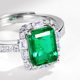 ແຫວນ emerald Manye 1.23 ກະຣັດ emerald cultured emerald ເຕັມໄປດ້ວຍເພັດ inlaid ກັບ zircons S925 ສາຍແຂນ retro ເງິນ
