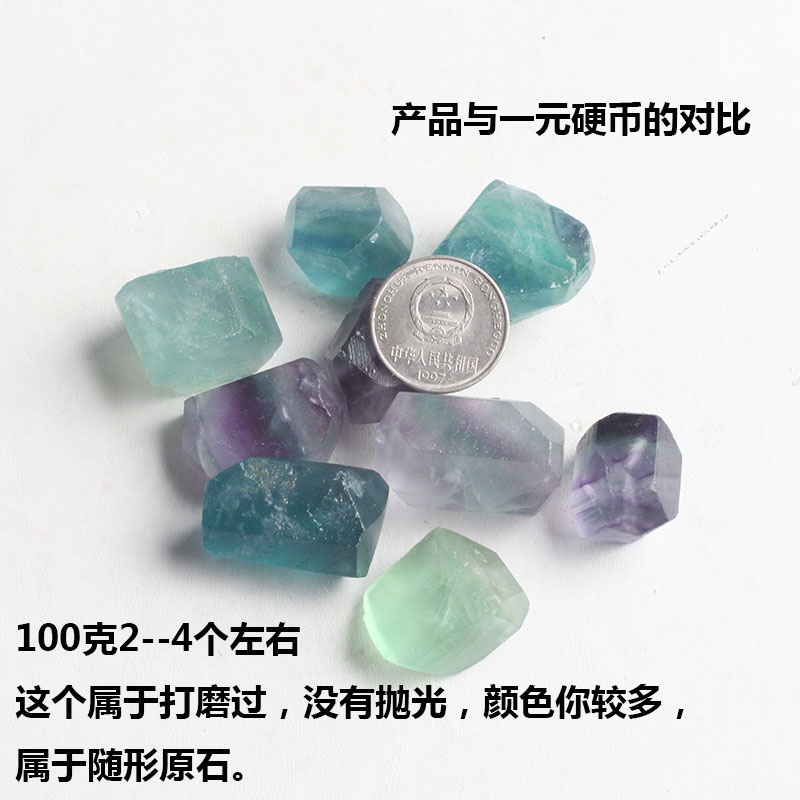 Pha lê sỏi fluorit tự nhiên với hình dạng đồ trang trí đá pha lê đánh bóng bể cá đá mẫu vật đá quặng len - Trang trí nội thất cây trang trí trong nhà