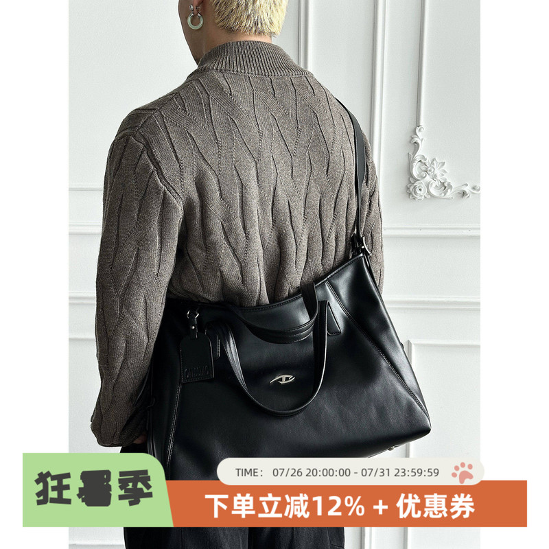 Catsstac Black Solo Commuter Tote Bag Metal Zipper Can Be Carried on the Shoulder/Crossbody Handbag Catsstac Black Solo Commuter Tote Bag Metal Zipper Can Be Carried on the Shoulder/Crossbody Handbag