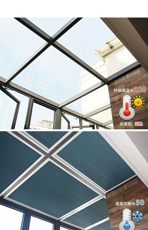 Rèm tổ ong Youshiman rèm phòng nắng tấm rèm che nắng tấm rèm che nắng cách nhiệt rèm cửa sổ trời phòng chống nắng rèm phòng - Phụ kiện rèm cửa