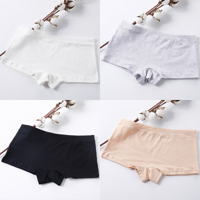 Phẳng góc đồ lót Bà bông eo 100cotton cô gái da trắng đánh dấu bốn-góc quần phụ nữ đang lớn Mordale dày.