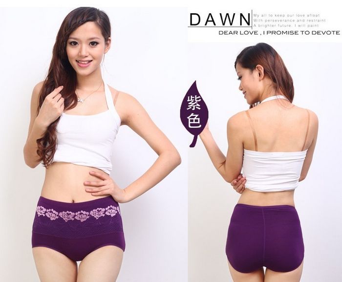 4 chiếc / đồ lót nữ cao eo thể hình quần bụng cơ thể / quần lót sọc cơ thể cotton quần lót nữ cho người cao tuổi