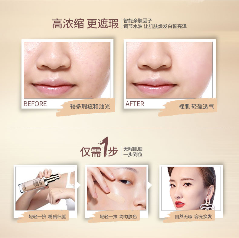 Màu xanh cho thấy tuyết nhung nền lỏng Chất lỏng kiểm soát dầu cushion cho da mụn