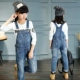 Cô gái denim bib 2018 mới mùa thu trẻ em quần denim đại dương cậu bé lớn mùa xuân và mùa thu quần bé gái quần jean bé trai xuân hè