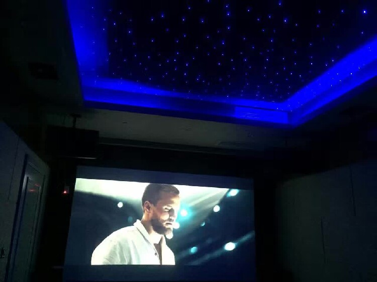 Audio and video room decoration design renderings star roof audio and video room sound insulation board sound-absorbing cotton villa construction recording studio