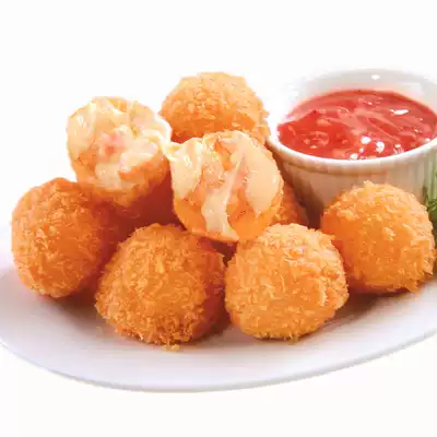 Asian fishing port Zhixin shrimp ball cheese fresh shrimp ball fried western restaurant snacks about 70 commercial semi-finished products
