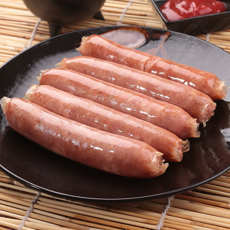 San Tong Wanfu desktop sausage Hot dog sausage large meat sausage Pork grilled sausage 10 fried barbecue iron plate
