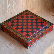 Large antique chess retro terracotta warriors and horses three-dimensional chess piece entertainment Ming and Qing desktop chess board gift ornaments