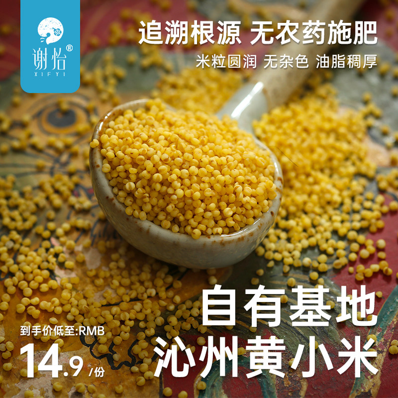Xie Yi produced Shanxi pollution-free base Qinzhou yellow millet grains nourishing confinement confinement millet porridge 400g
