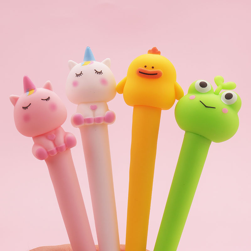 Ding Chengxin with the same style of Fandou card decompression pen Q bomb pinch pinch pen super cute and cute vent gel pen black signature pen