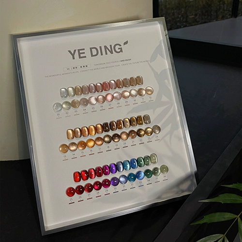 Стеклянный комплект, лак для ногтей, лампочка, гель для глаз, 36 цветов, кошачий глаз