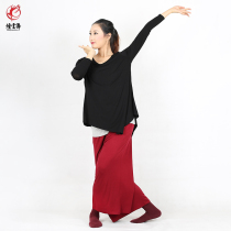 Smoke Cloud Dance Modern Dance Practice With Loose Long Sleeves Irregular Blouses Jazz Dance Yoga Latin Practice