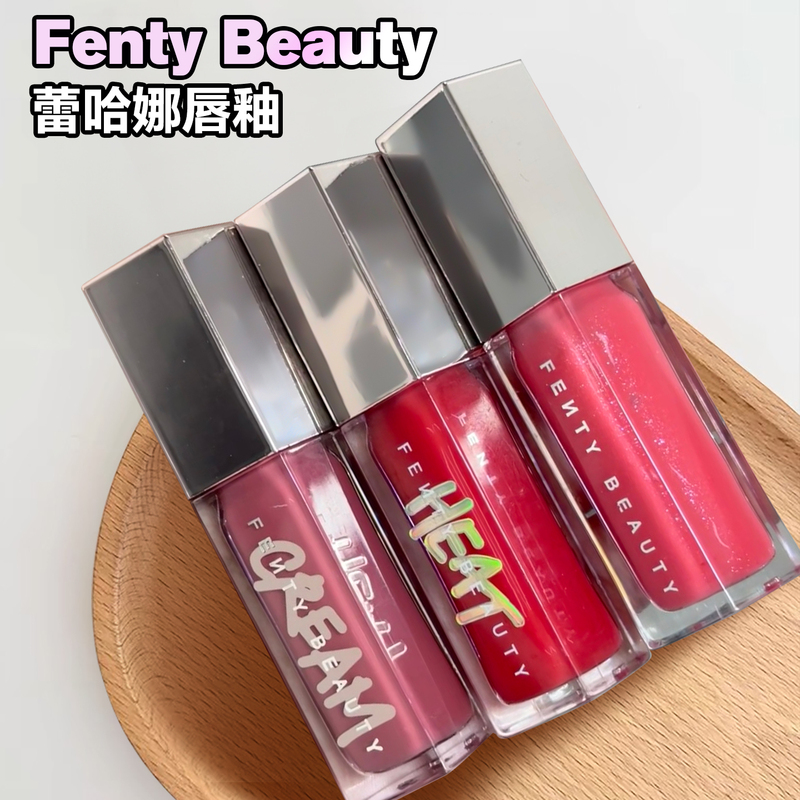 Fentybeauty Rihanna Lip Glaze 9ml02 Starry Nude Pink Lipstick Brown Lip Gloss Mirror Finish Authentic