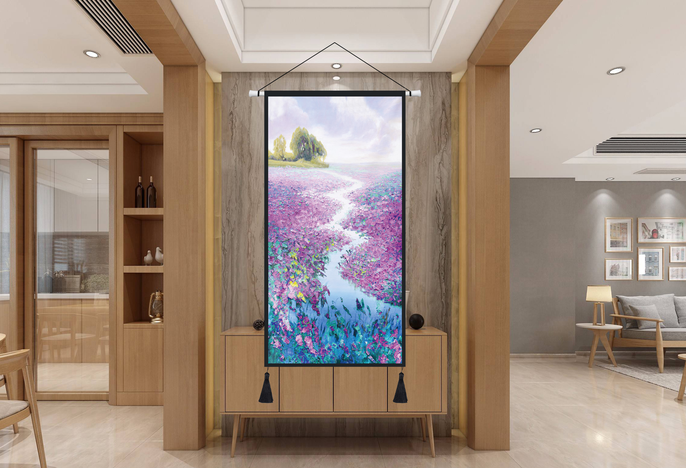 Nordic sơn phòng khách lối vào sảnh tấm thảm lớn vải bối cảnh bức tranh trang trí những bức bích họa - Tapestry 	thảm treo tường 3d