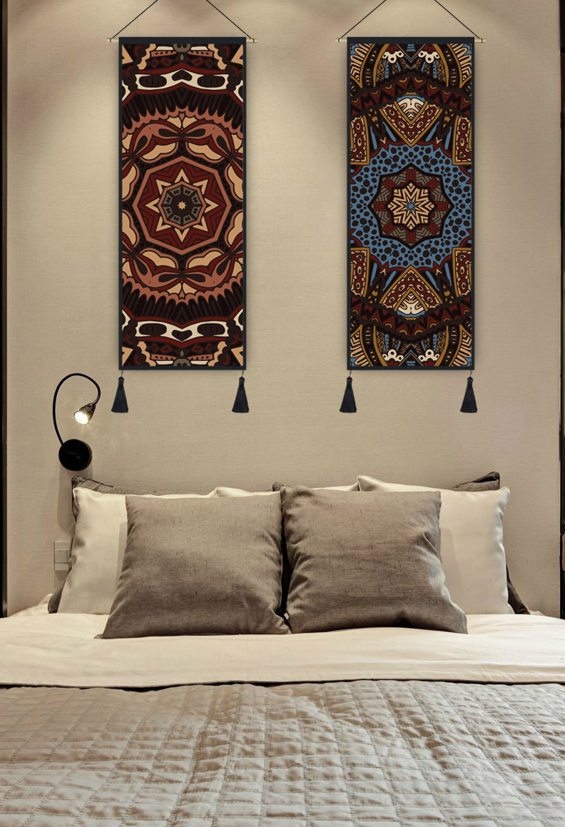 B & B trang trí tấm thảm quốc gia totem vải vẽ tranh tường trang trí màn vải phòng ngủ phòng khách hiên tấm thảm thảm treo tường decor	