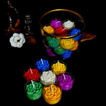 Huangpi Laoxiapai one shot of four 28 capsules 4-hour butter lamp lotus style household candle red yellow colorful lamp