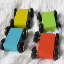 Childrens track scooter slide baby inertia toy car four-layer glider accessories wooden trolley