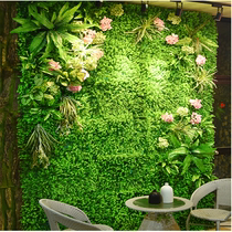 Fruit and vegetable supermarket mat green grass green plant background wall decoration Flower simulation plant turf Artificial artificial grass
