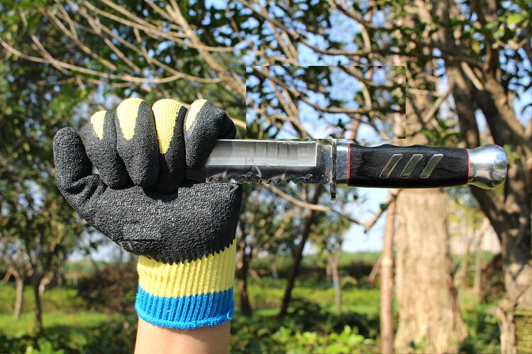 Class 5 anti-cut fire protection glass American Eurostandard aramid latex hardware electronic shipbuilding glass construction gloves