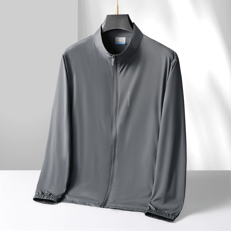 Woodpecker Men's Stand Collar Sun Protection Windbreaker Plus Size Lightweight Quick-Dry Zipper Skin Jacket Ultra-Thin Coat Woodpecker Men's Stand Collar Sun Protection Windbreaker Plus Size Lightweight Quick-Dry Zipper Skin Jacket Ultra-Thin Coat