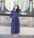 Vintage Island Lijiang văn học gốc cotton và vải lanh pha trộn tay áo giảm béo váy dài áo choàng đi du lịch - Sản phẩm HOT