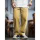 Stretch workwear heavyweight tough chino casual pants micro-taper straight overalls men's cleanfit pants ສີແຂງ