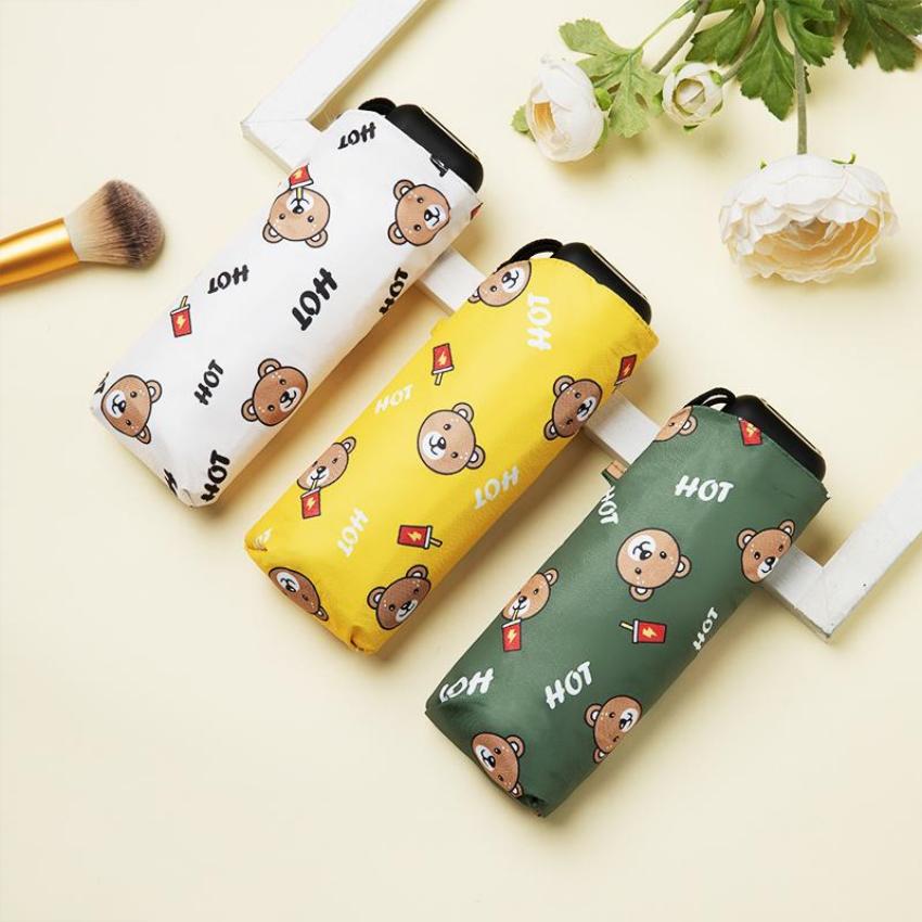 Japanese CK shading umbrella girl with small portable sun protection UV shading umbrella ultra light mini pocket 5-fold umbrella