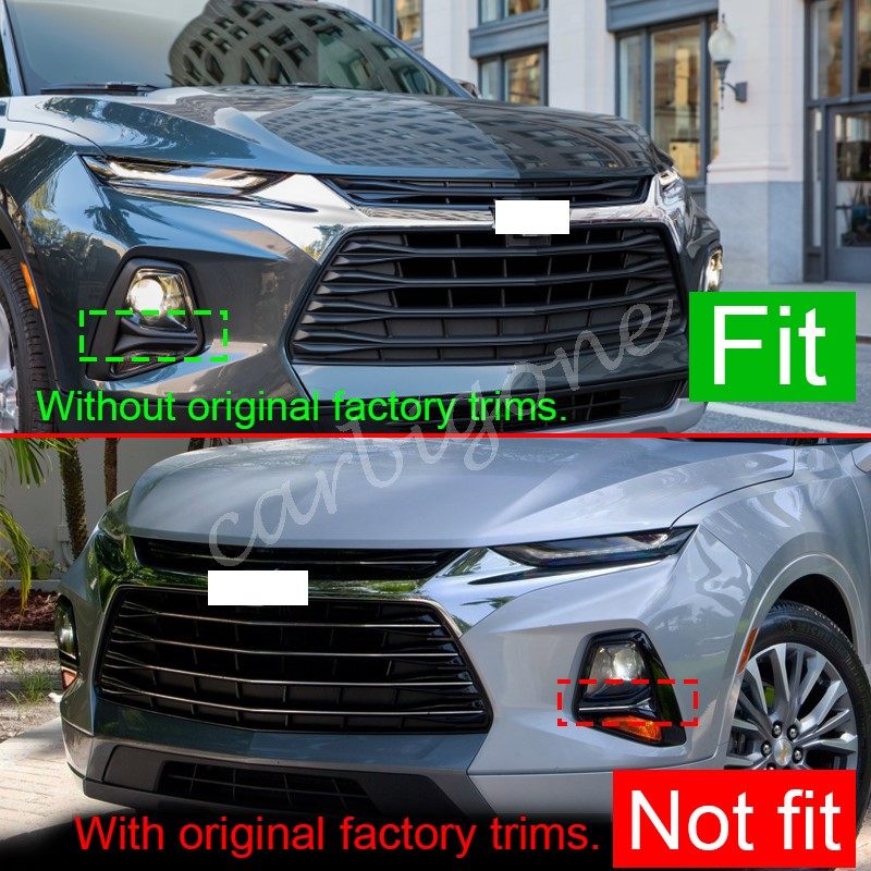 Chrome Front Fog Light Cover Trims For Chevrolet Blazer 20192020
