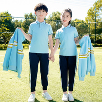 Kindergarten Garden Clothing Spring Autumn Style Winter Clothing Elementary School Childrens School Uniforms Three Sets Autumn Children Class Clothes Sky Blue Hot Sell