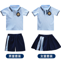 Kindergarten Garden Clothing Summer Clothing Children School Uniform Summer Suit Elementary School Students Class Clothing Short Sleeve Sports Wear Cotton Custom Heat Sell